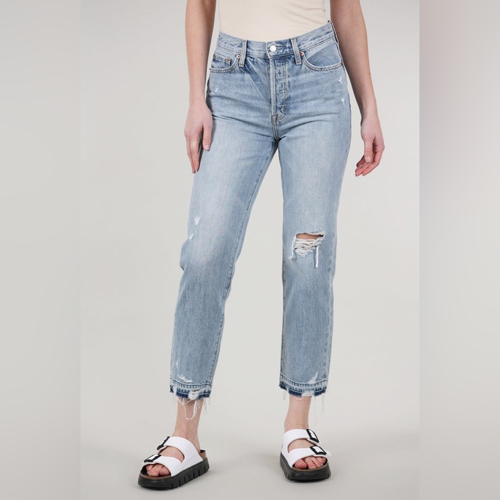 Pistola Charlie High-Rise Classic Straight Distressed Jeans Size 26 - Picture 5 of 6